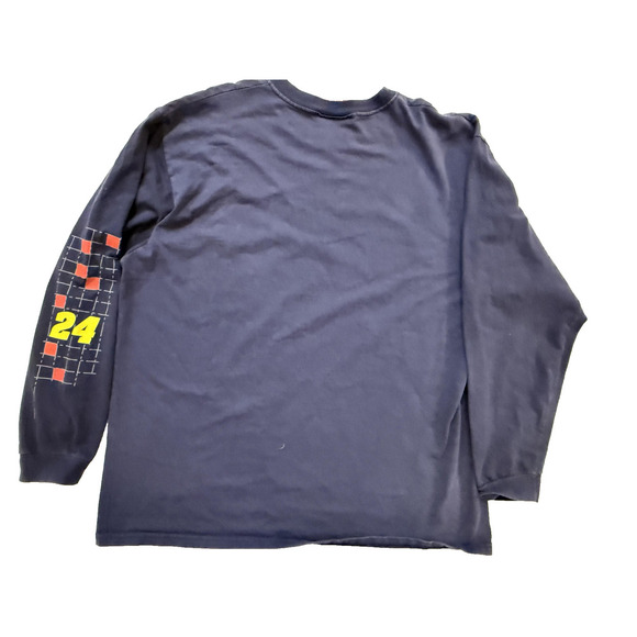 Vintage Jeff Gordon Shirt Mens XL NASCAR DuPont 24 Long Sleeve 90s Front/Arm Hit - Picture 7 of 8